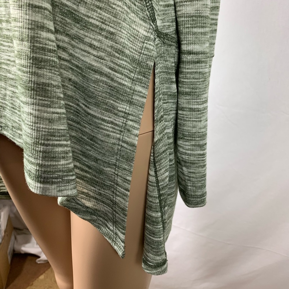 Long Sleeve Green & Gray Oversized Tunic - Picture 5 of 7
